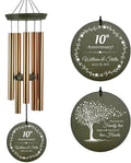 ASTARIN Personalized 20th 50th Anniversary Wind Chime, Happy Anniversary Wedding Valentine's Day Gift for Wife Husband Men Women Sister, Golden Keepsake Decorations for Parents Couples