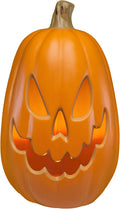 Xodus Battery Operated LED Light Up Pumpkin, Jack-O-Lantern, Timer, 15-inch | Large battery-powered decoration pumpkin with 8-hour daily timer. Indoor/outdoor use for Halloween, Thanksgiving, and Fall