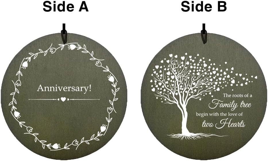 ASTARIN Personalized 20th 50th Anniversary Wind Chime, Happy Anniversary Wedding Valentine's Day Gift for Wife Husband Men Women Sister, Golden Keepsake Decorations for Parents Couples