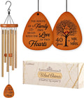 Leebbsin Gift for 25th Wedding Anniversary, 25.5 Sliver Wedding Wind Chime | Happy 25th Anniversary Romantic Gifts for Couple, Parents, Wife, Husband, Sliver Wedding Anniversary's Keepsake Gifts Ideas