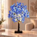 Cherry Blossom Tree Light, LED Tabletop Flower Lamp for Indoor Decor | Faux blossoms and bendable branches bring a soft glow to bedroom deco for flower lovers.(Yellow)