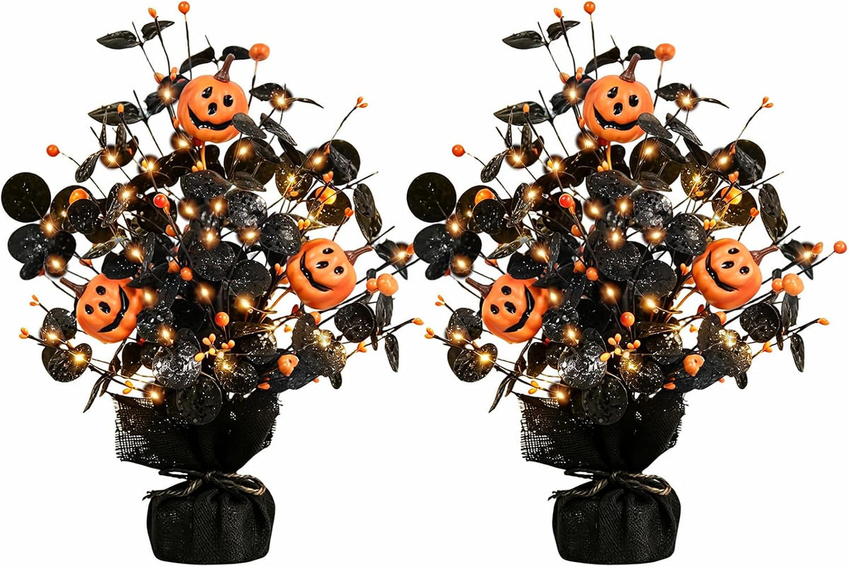 Fall Decor, Fall Tabletop Trees, Lighted Pumpkin Thanksgiving Decorations | Timer,Fall Tree with Lights, Fall decorations for home, Autumn Harvest mantel,Cozy,Rustic Farmhouse Entryway Table Decor