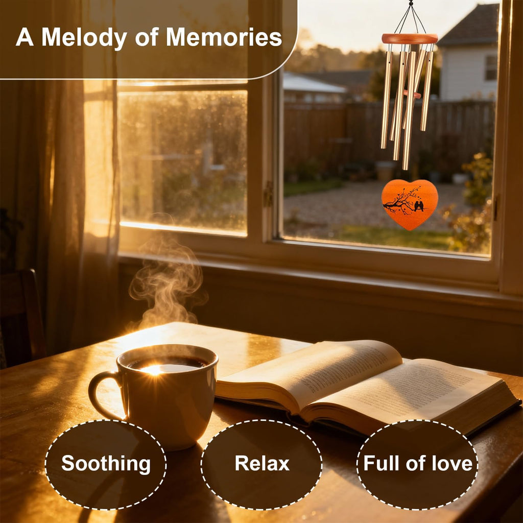 50th Anniversary 26 Wind Chime, 50th Anniverasry Golden Wedding | Romantic Gift for Couple, Wife, Husband, Parents Grandparents with 50 Years of Marriage