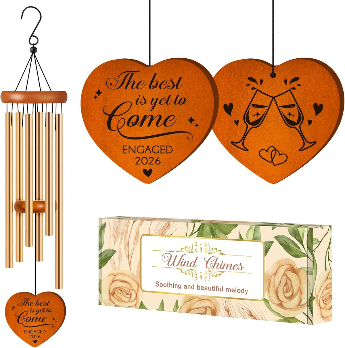 Cardinal Gifts for Girlfriend Her Wife, Wedding Wind Chimes, Romantic Love Marriage Anniversary Decoration Keepsake, Birthday Gifts for Lover Girlfriend Her Wife
