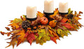 Fall Centerpieces for Table, Lighted LED Sparkle Pumpkins Battery Operated with Timer for Thanksgiving Autumn Harvest Dining Table Decorations 28’’ L