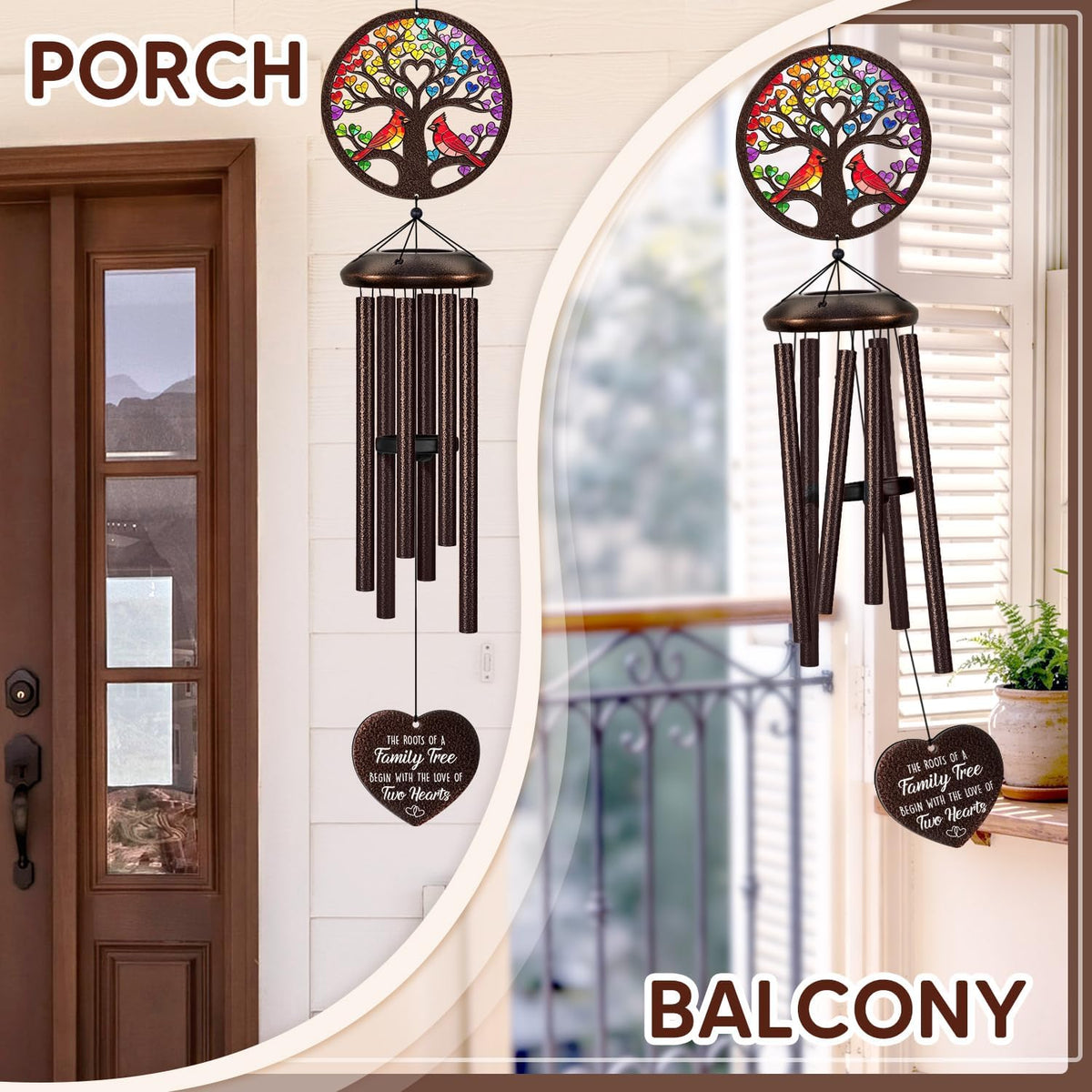 25th Anniversary Wedding Gifts, 32 Wind Chimes for Outside | 25th Anniversary Romantic Gifts for Couple Wife Husband Parents, 25th Sliver Anniversary Decorations Keepsake Gifts Ideas