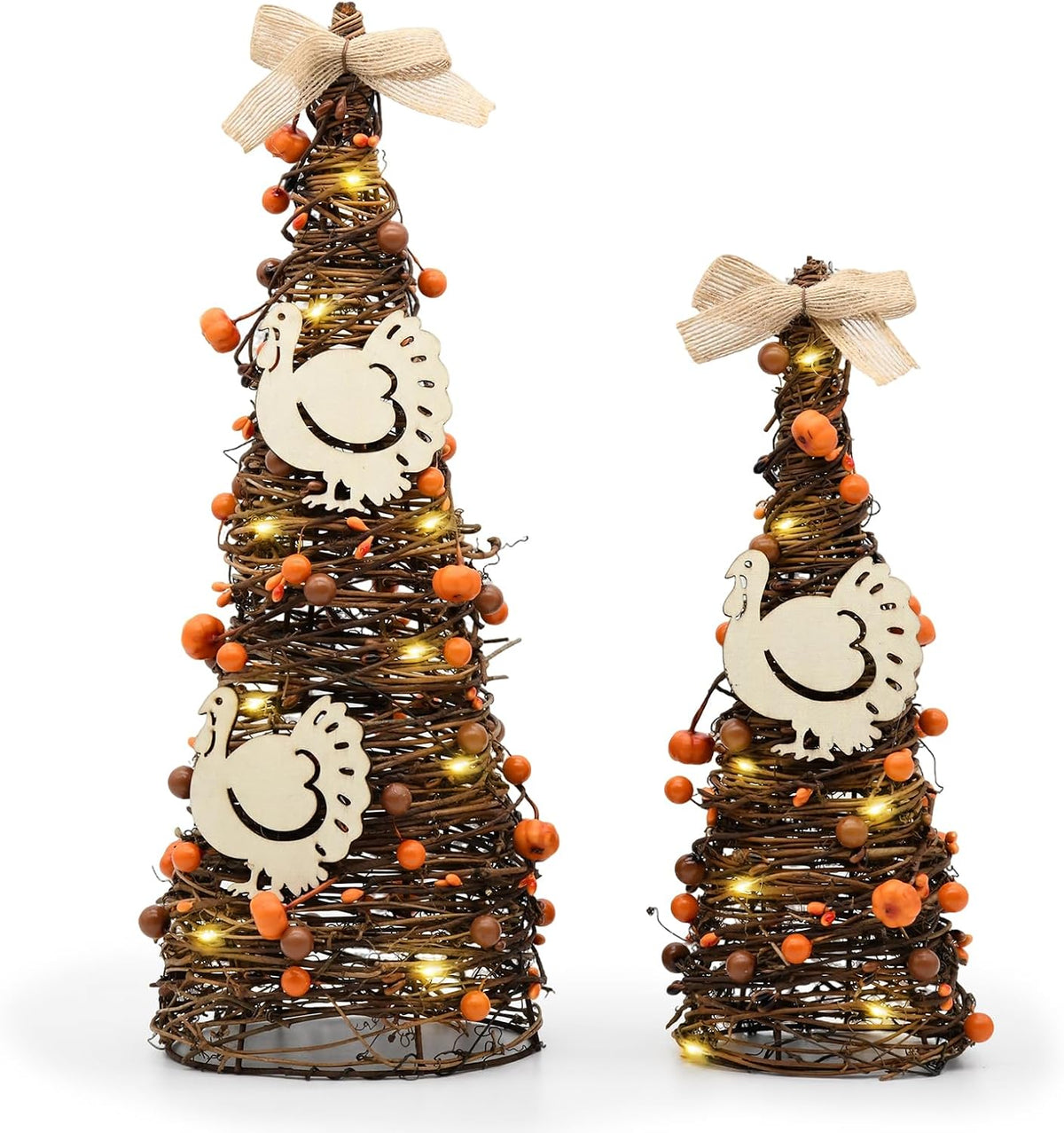 Fall Decor, Fall Tabletop Trees, Lighted Pumpkin Thanksgiving Decorations | Timer,Fall Tree with Lights, Fall decorations for home, Autumn Harvest mantel,Cozy,Rustic Farmhouse Entryway Table Decor