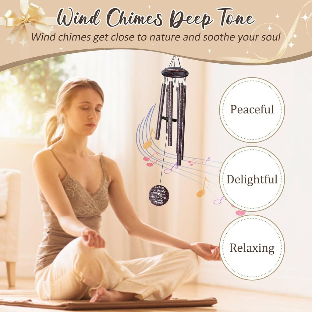 Anniversary Wind Chimes Gifts for Men Women, Happy Anniversary Decorations, 25 Wind Chimes Romantic Gift for Couple, Parents, Wife, Husband, Friends