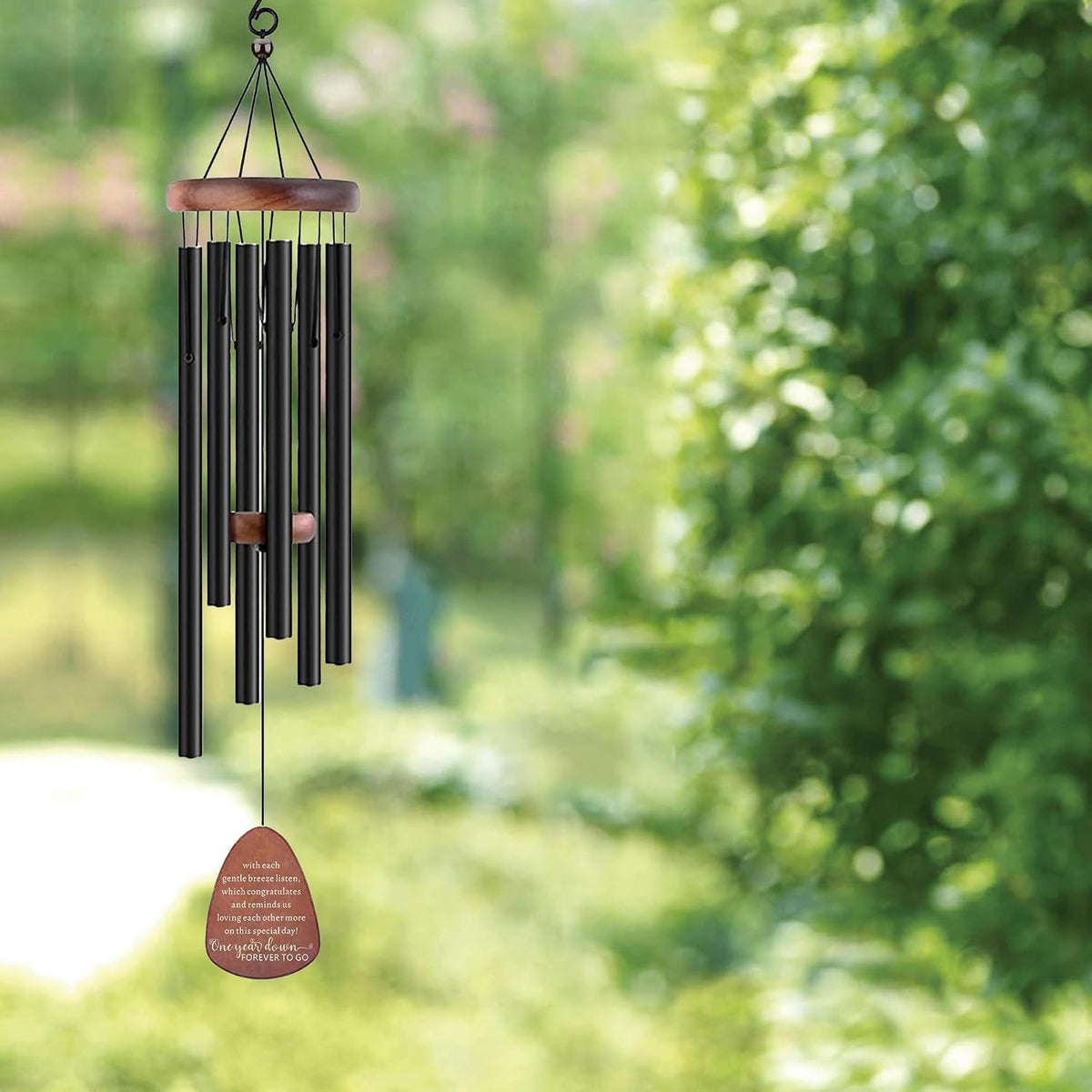 1st Anniversary Wind Chime, Happy 1st Anniversary Decorations for Couples, Parents, Husband, Wife, Friends - 1 Year of Wedding Marriage Gift for Him