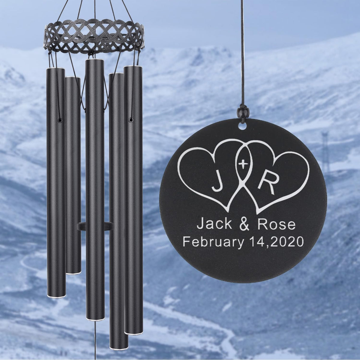 Anniversary Wind Chime for Husband & Wife, Wedding Day Gift for Husband from Wifey, Men Women Anniversary Couple Wedding Day Wife, Married Anniversaries 1st to 5th 10th 15th 25th 35th 45th 50th 55th
