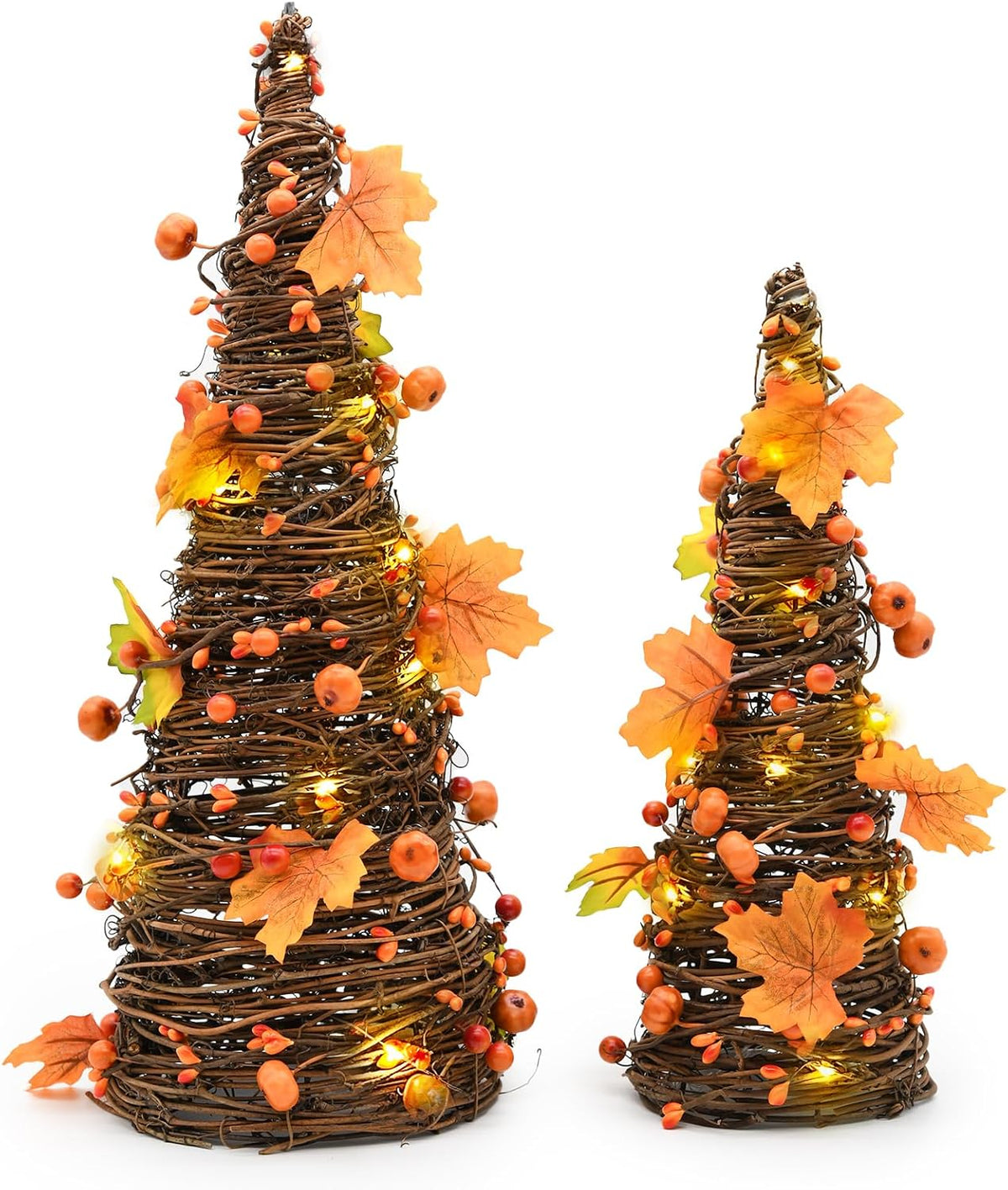 Fall Decor, Fall Tabletop Trees, Lighted Pumpkin Thanksgiving Decorations | Timer,Fall Tree with Lights, Fall decorations for home, Autumn Harvest mantel,Cozy,Rustic Farmhouse Entryway Table Decor