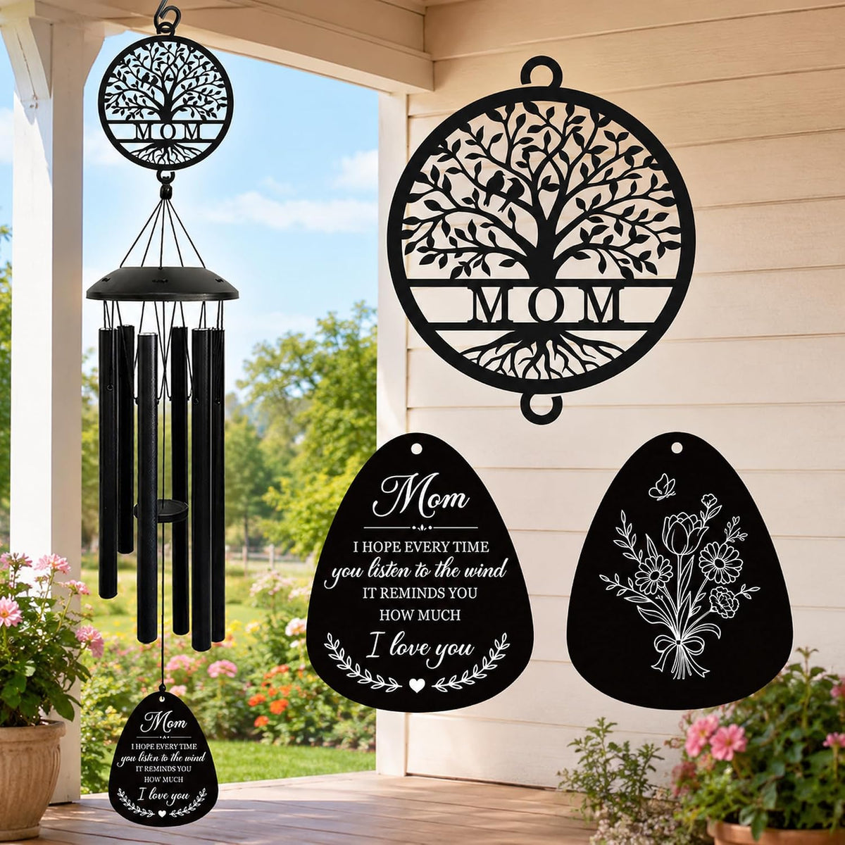 Anniversary Wind Chimes Gift for Couple,Women,37 Anniversary Wind Chimes | Happy Anniversary Decorations,Wedding Romantic Gift for Couple Parents Friends Women Men