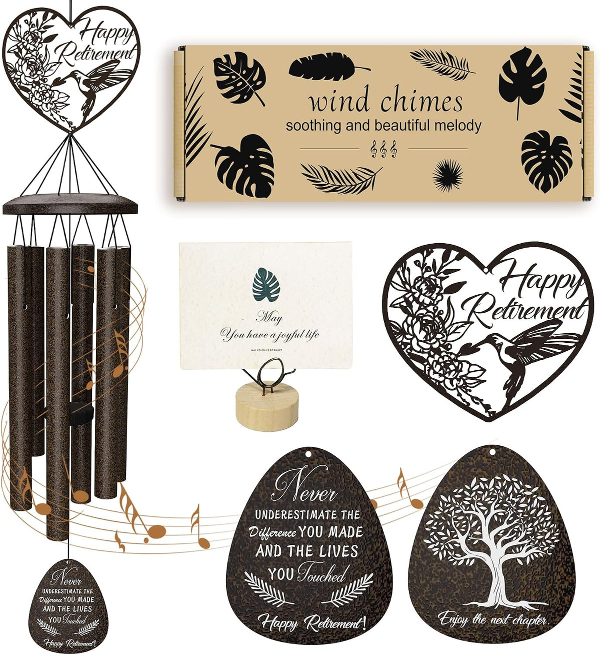 Anniversary Wind Chimes Gifts for Women Men,36 Wind Chimes Romantic Gift for Couple,Parents,Wife,Husband,Happy Decorations,Wedding Anniversary 10th 25th 50th 60th 40th Gifts for Him Her