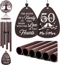 Leebbsin Gifts for 50th Wedding Anniversary, 37 Tree of Life Wind Chimes | 50th Anniversary Romantic Gifts for Couples, Parents, Wife, Husband, Spouse, Golden Wedding Anniversary Keepsake Gifts Ideas