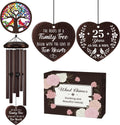 25th Anniversary Wedding Gifts, 32 Wind Chimes for Outside | 25th Anniversary Romantic Gifts for Couple Wife Husband Parents, 25th Sliver Anniversary Decorations Keepsake Gifts Ideas