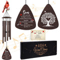 Luvsweets Happy Wedding Anniversary Wind Chime Gifts for Couples Parents | 36 inches, with Card Gift Box, S Hook, Deep Tone, Weatherproof, Sturdy Strong, Romantic Anniversary Wedding Gifts Idea