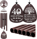 SteadStyle 50th Anniversary Wind Chime, Happy 50th Wedding Jubilee Gifts | Golden Anniversary Keepsake for Parents, Husband, Wife, Couples, Friends, Tree of Life Wind Chime 37 in Garden Decor