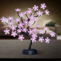 Cherry Blossom Bonsai Tree Light 18IN Tree Lamp with 48 LED Japanese Cherry Blossom Decor for Indoor and Outdoor Christmas Wedding Party Adapter Plug in Tabletop Lamp UL Listed Warm White
