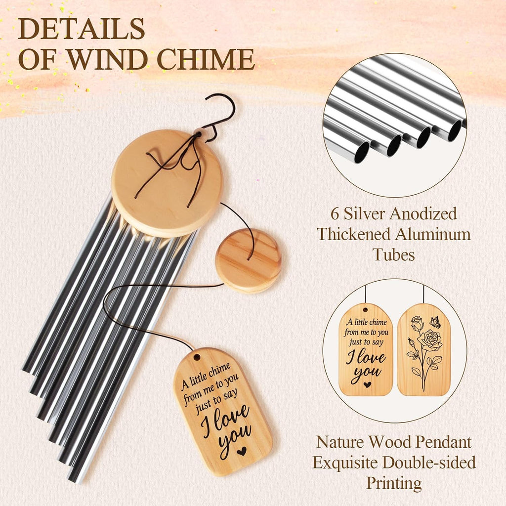 GiftChant I Love You Gifts, 25.5 inch Romantic Wind Chime, Valentine's Day Gifts for Him Her, for Men Women, Gift for Girlfriend Boyfriend Husband Wife