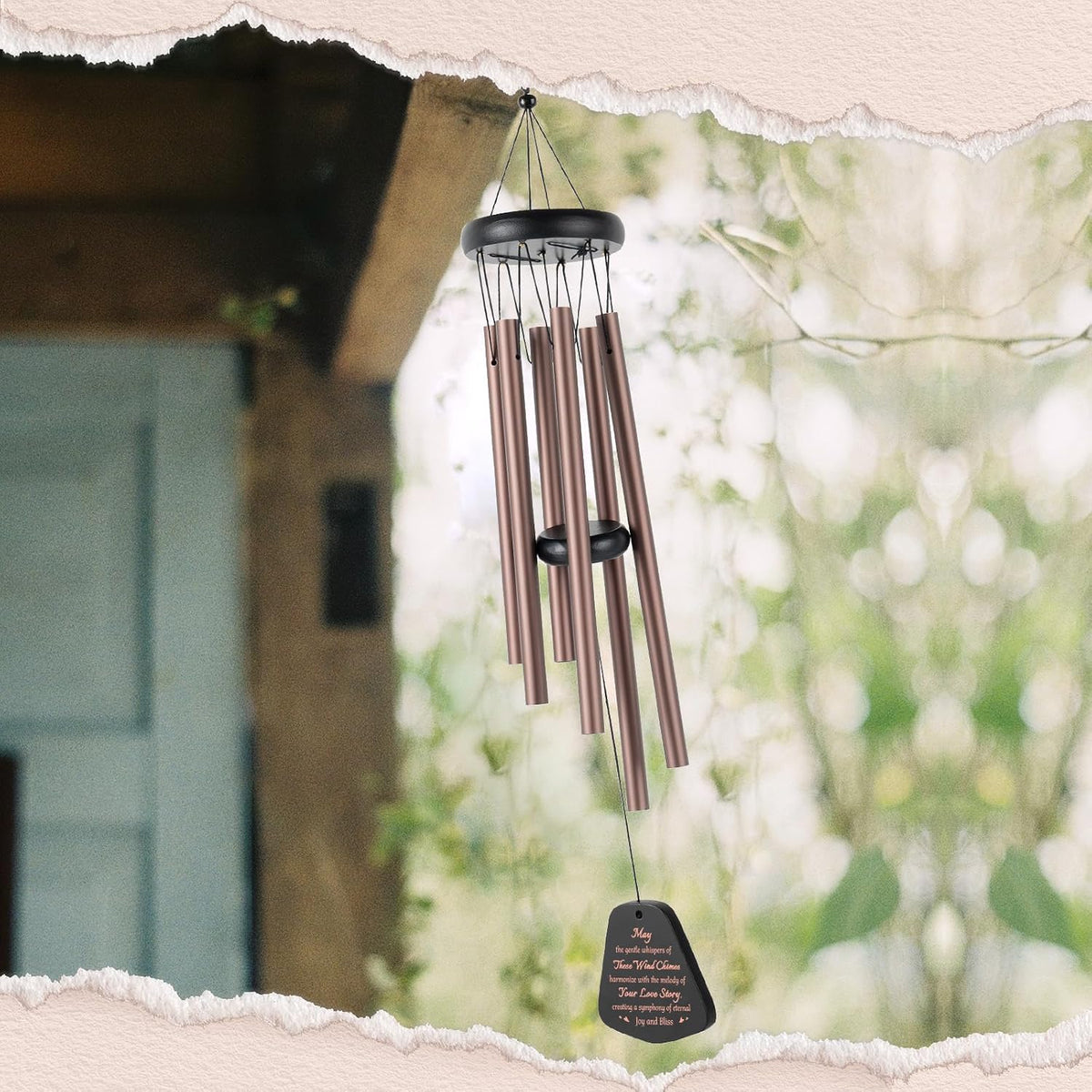 Aurahouse 50th Wedding Anniversary Wind Chimes, Couple Gifts | Romantic 50th Anniversary Decorations Gifts For Couple Parents Wife Husband Grandparents